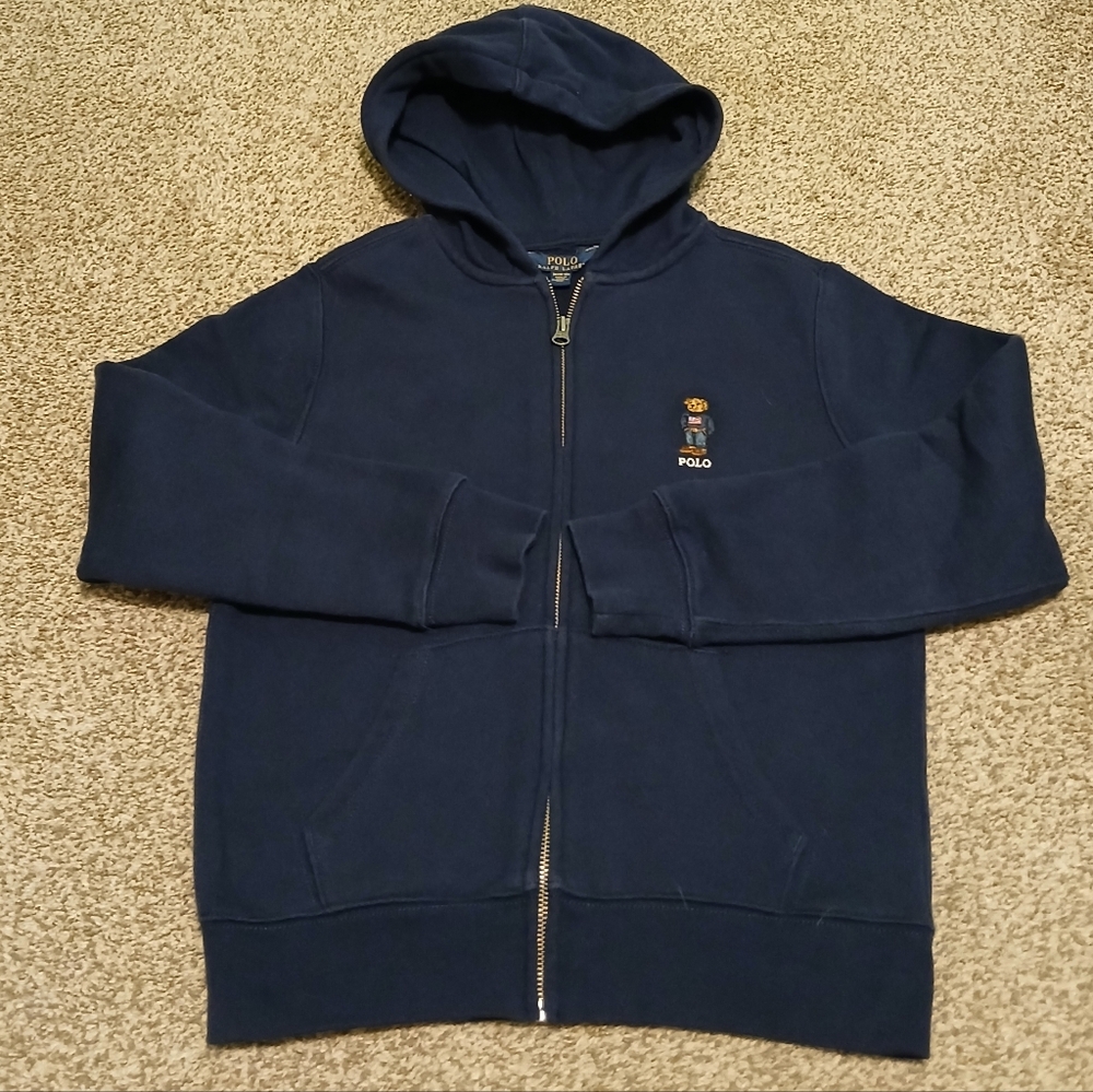 Polo Ralph Lauren Full Zip The Iconic Polo Bear Hoodie Boys Size Medium